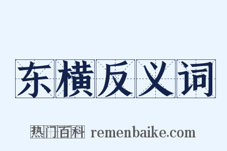 东横反义词是什么意思的图片